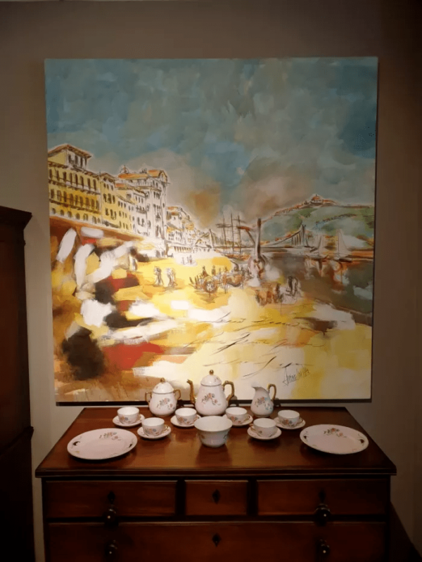 Grande tela pintura Porto antigo